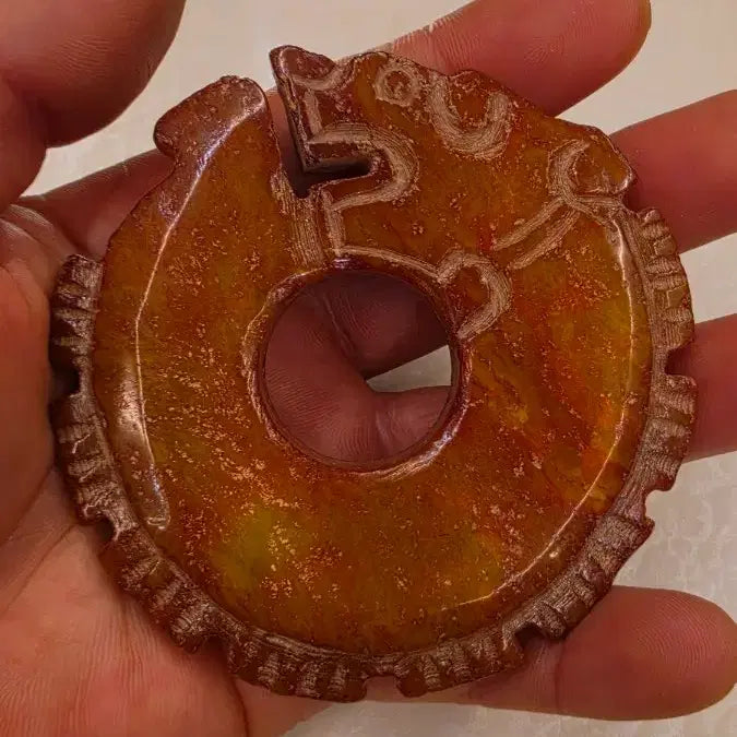 [BUNJANG] Hongshan Culture Jade Round Dragon / 고옥에강옥 홍산문화옥 원형시룡 0527