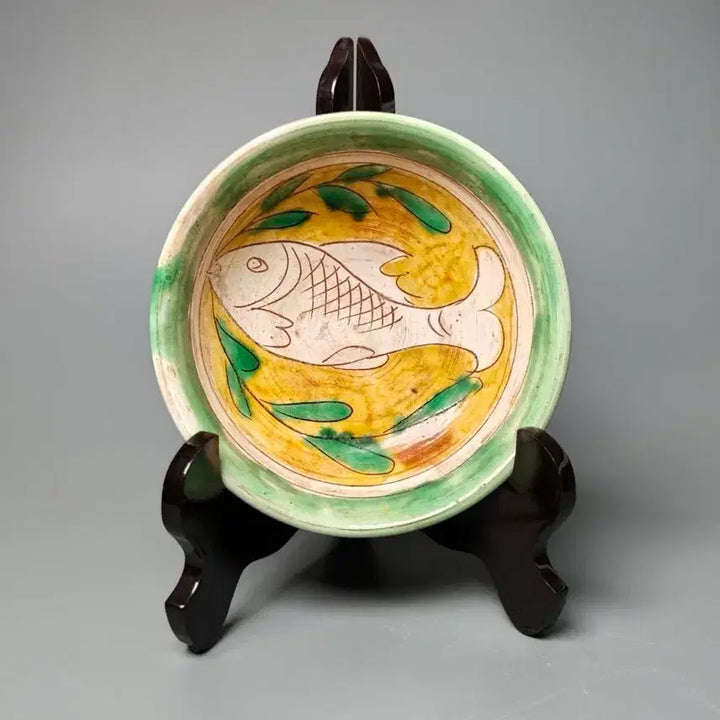 [BUNJANG] Authentic Liao Dynasty Samche Eomon Large Bowl - Chinese Antique Porcelain / [진품] 요대 삼채 어문 대완 중국도자기 골동품 고미술품 출토품