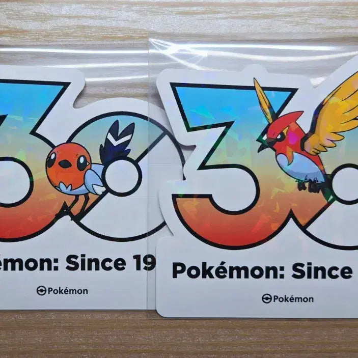 [BUNJANG] Pokemon 30th Anniversary Logo Sticker Set (Hishilo, Fire Arrow) / 포켓몬 30주년 로고스티커 화살꼬빈,불화살빈