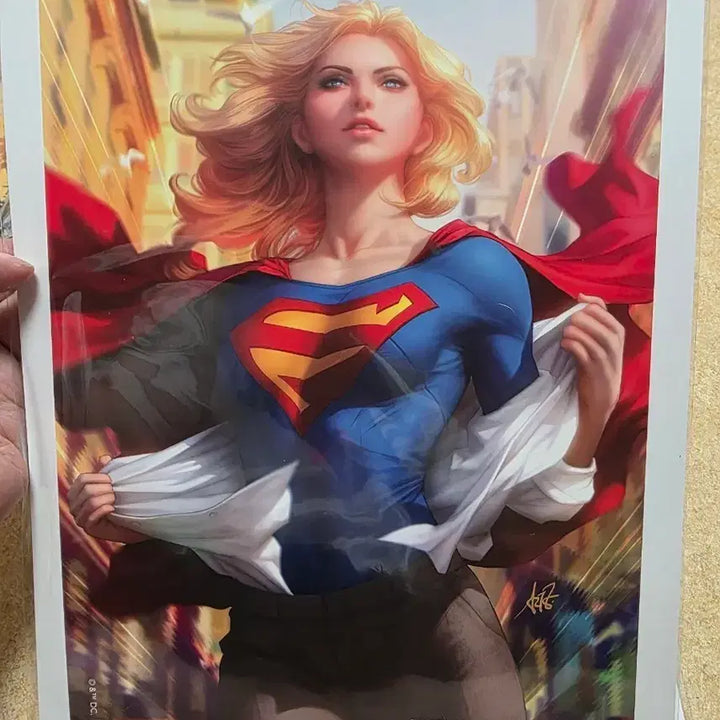 [BUNJANG] Superman, Supergirl, Batman Illustration Card Set / 슈퍼맨 슈퍼걸 A3 포스터 배트맨 일러스트 카드 32장 팝니다