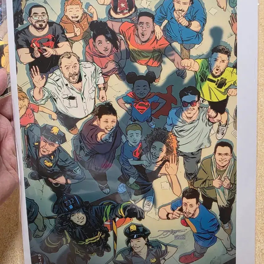 [BUNJANG] Superman, Supergirl, Batman Illustration Card Set / 슈퍼맨 슈퍼걸 A3 포스터 배트맨 일러스트 카드 32장 팝니다