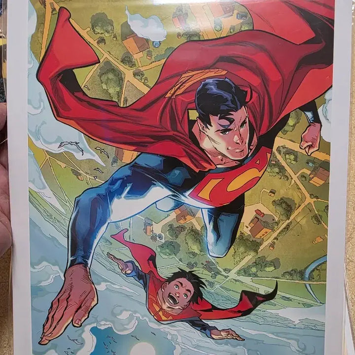 [BUNJANG] Superman, Supergirl, Batman Illustration Card Set / 슈퍼맨 슈퍼걸 A3 포스터 배트맨 일러스트 카드 32장 팝니다