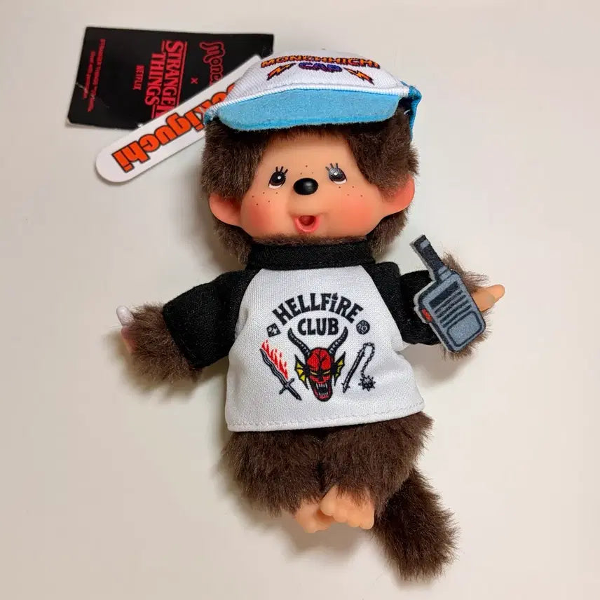 [BUNJANG] Monchhichi x Stranger Things Hellfire Club Plush / 몬치치 X 스트레인저 띵스 헬파이어 클럽 인형