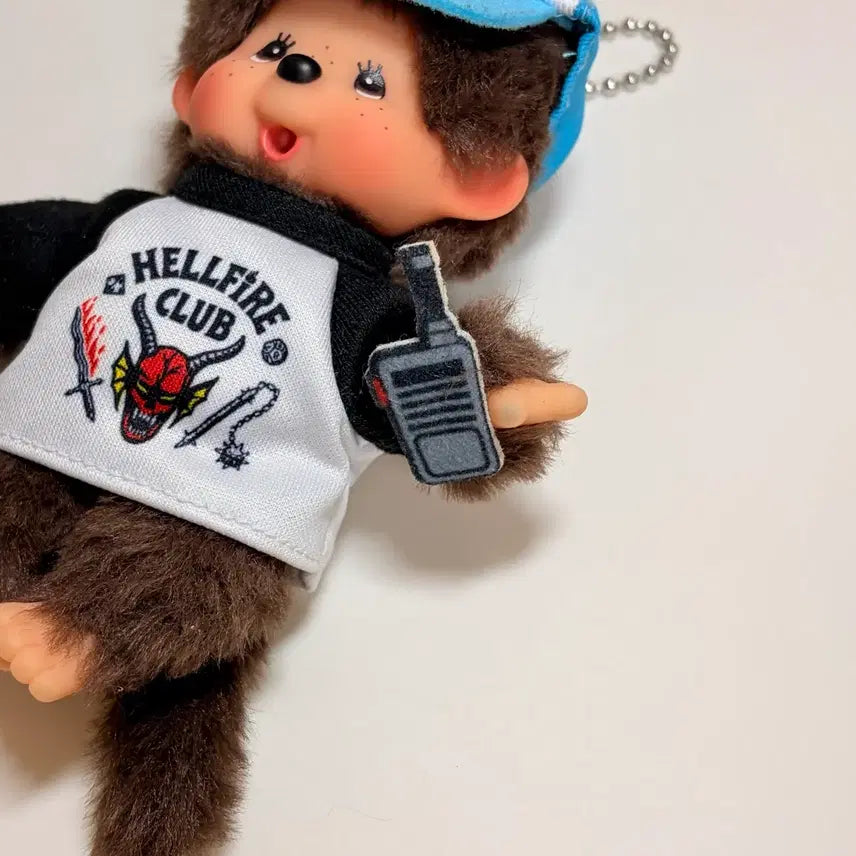 [BUNJANG] Monchhichi x Stranger Things Hellfire Club Plush / 몬치치 X 스트레인저 띵스 헬파이어 클럽 인형