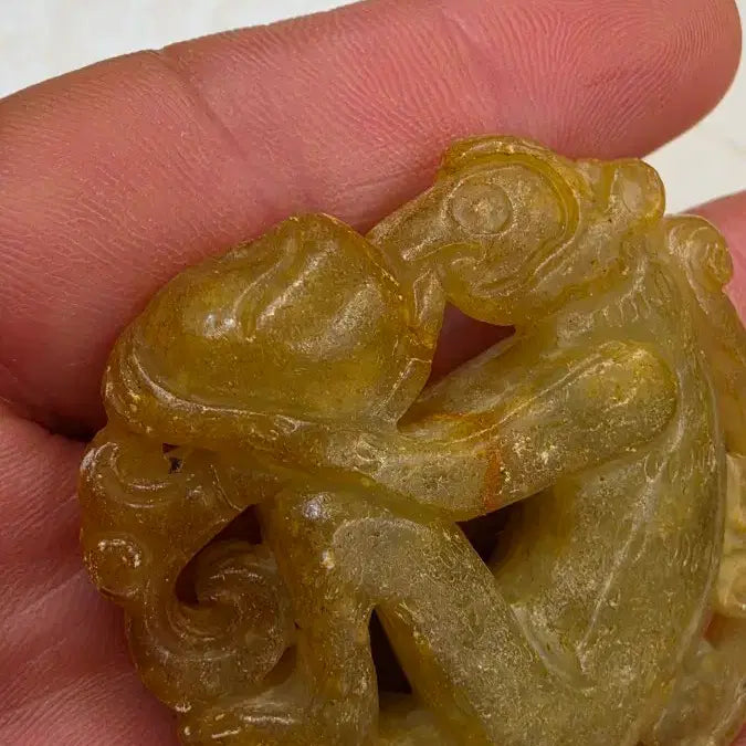 [BUNJANG] Gok Gook Jade Monkey Sculpture / 고옥에강옥 원숭이 옥 0527