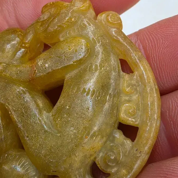 [BUNJANG] Gok Gook Jade Monkey Sculpture / 고옥에강옥 원숭이 옥 0527