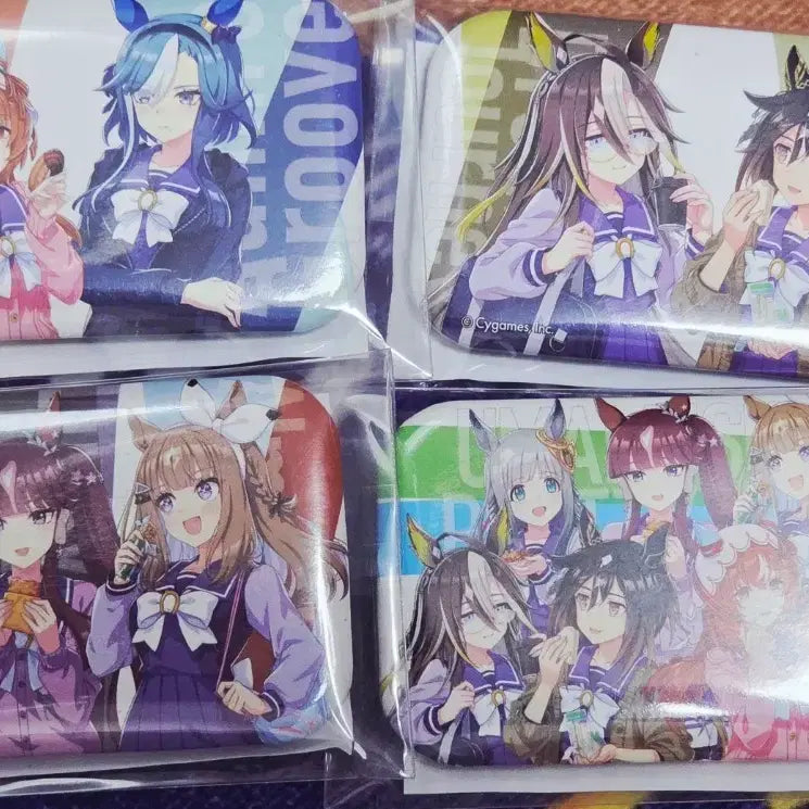 [BUNJANG] Uma Musume FamilyMart Collaboration Badge Set / 우마무스메 패밀리마트 콜라보 뱃지 4개 일괄