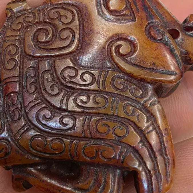 [BUNJANG] Hongshan Culture Ancient Elephant Jade Carving / 고옥에강옥 홍산문화옥 고대코끼리옥 0527