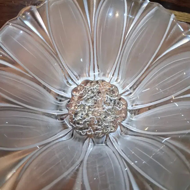 [BUNJANG] American-Made Floral Glass Dessert Bowl Salad Bowl / 미국제조 꽃모형 다식 쌜러드 볼