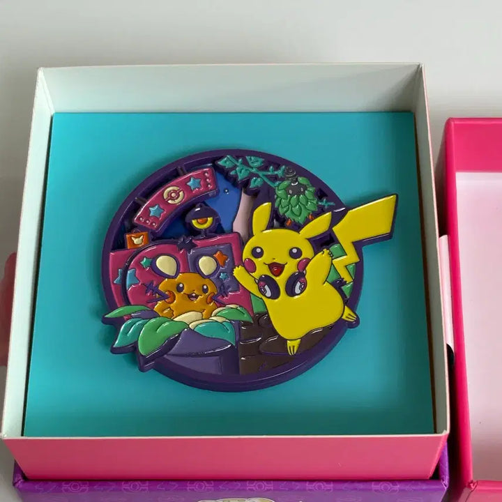[BUNJANG] Pokemon Pikachu &amp; Raichu Pin Badge Box Set / 포켓몬 피카츄&amp;라이츄 핀뱃지 박스 세트 팝팝