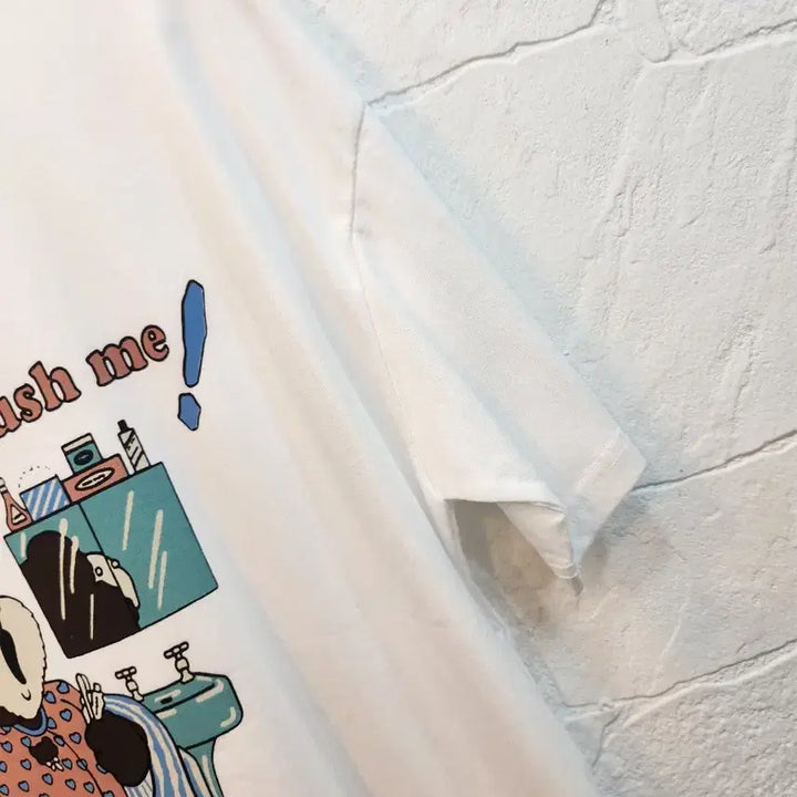 [BUNJANG] Bear Print Oversized Summer T-Shirt (New) / 곰돌이 오버핏 여름 반팔티 (새상품)