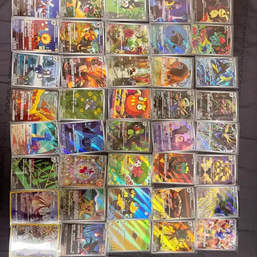 [BUNJANG] Pokemon AR, CHR, SR, MA Cards Bundle Set with Ninja Spinner Album / 한판 Ar 38장+chr 2장+명희sr+ma+닌자스피너 앨범 일괄 판매