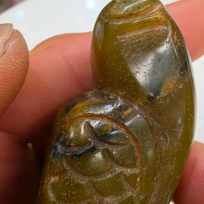 [BUNJANG] Hongshan Culture Jade Parrot / 고옥에강옥 홍산문화옥 비취앵무새옥 0527