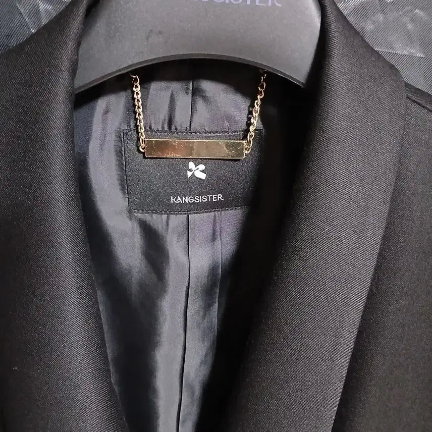 [BUNJANG] Gangjame Black Double Button Blazer Jacket / 강자매 블랙 더블 버튼 블레이저 자켓