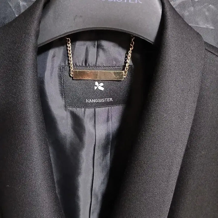 [BUNJANG] Gangjame Black Double Button Blazer Jacket / 강자매 블랙 더블 버튼 블레이저 자켓