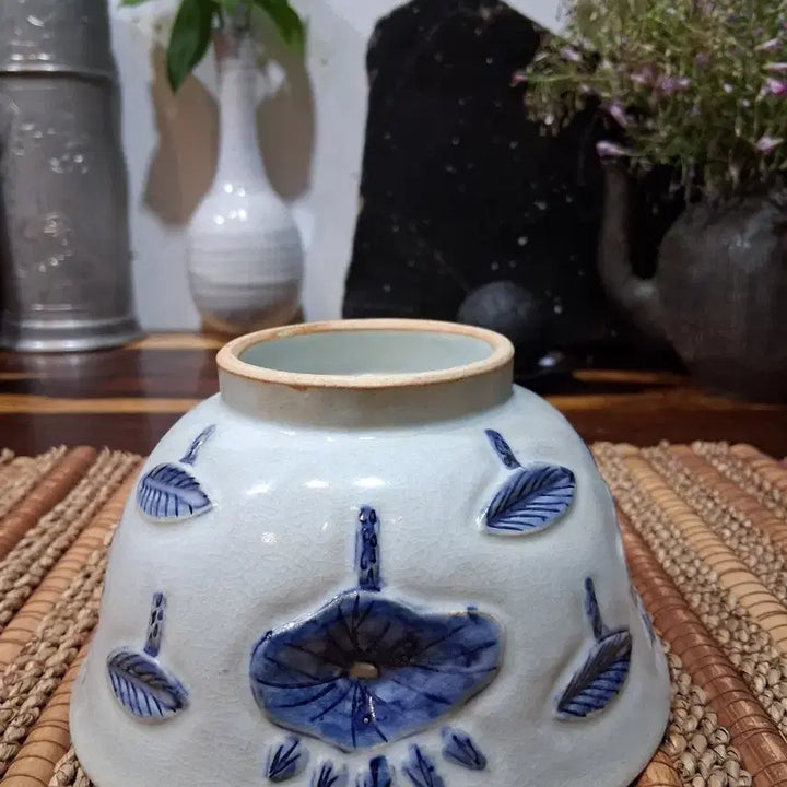 [BUNJANG] Seokwangsu Celadon Porcelain Tea Bowl / 무형문화재 한도 서광수 청화백자 다완