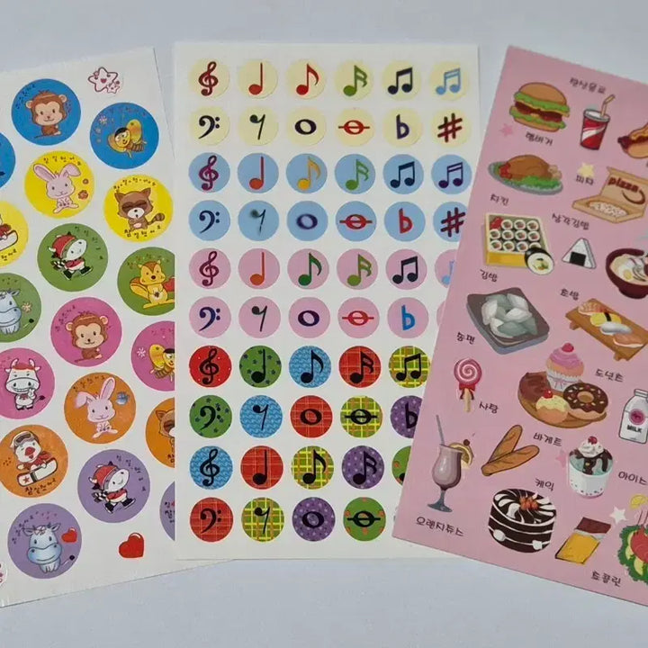 [BUNJANG] Vintage Animal, Music Note, Food Stickers / 고전 동물,음표,음식 스티커