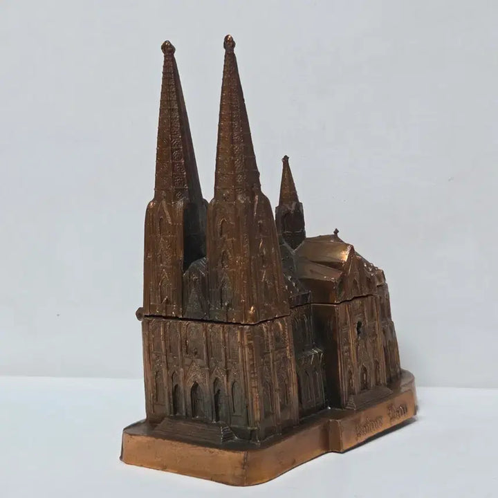 [BUNJANG] 1960s West German Cologne Cathedral Alloy Music Box / (추천)1960년대 서독 독일 대형 퀼른성당 합금 오르골 보관함 합금