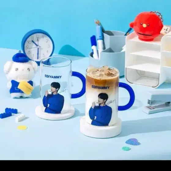 [BUNJANG] Byun Woo Seok Ediya Signed Glass + Signed Card / 변우석 이디야 사인 글라스 + 사인카드