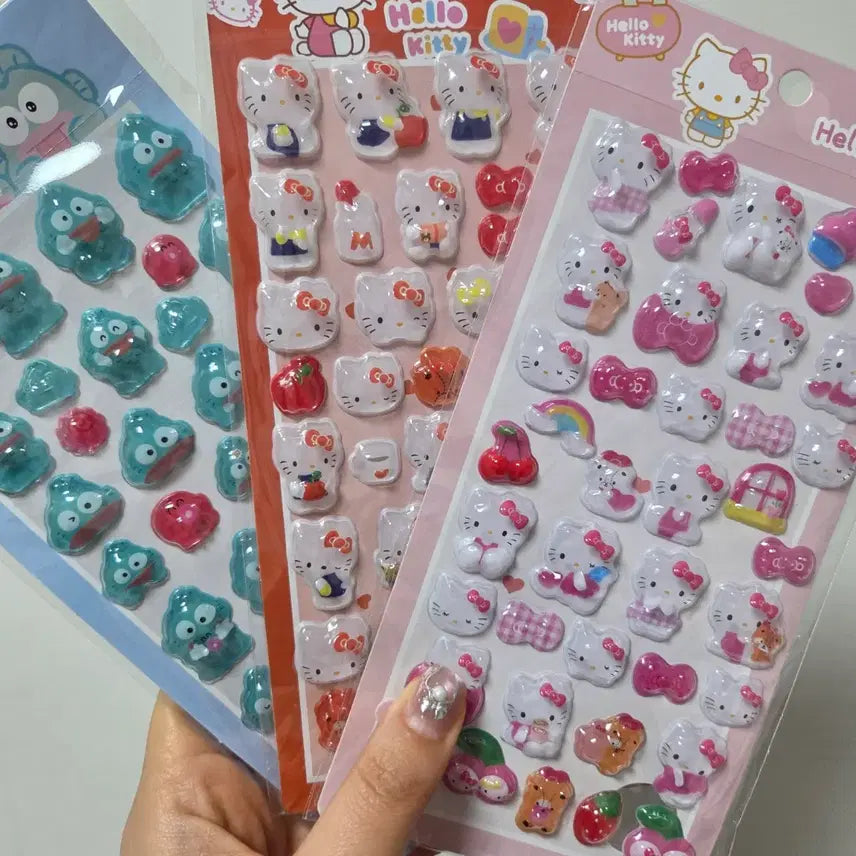 [SOLD OUT] 키티입체스티커 키티봉봉스티커 한교동봉봉스티커 산리오스티커