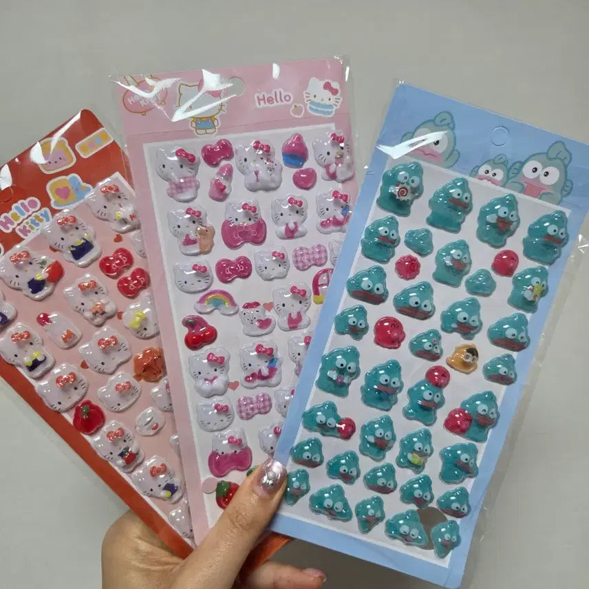 [SOLD OUT] 키티입체스티커 키티봉봉스티커 한교동봉봉스티커 산리오스티커