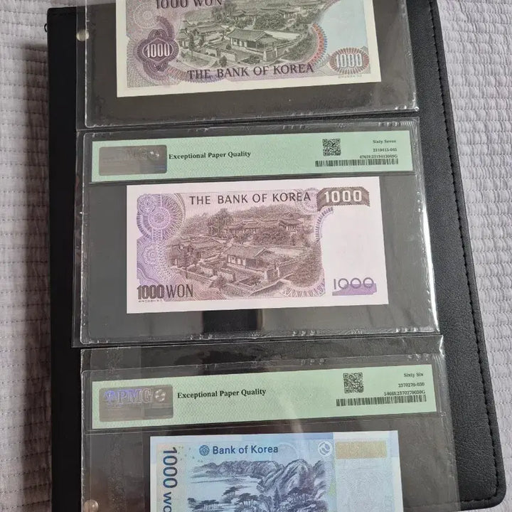 [BUNJANG] Bank of Korea 1000 Won Banknote Collection (1st-3rd Series, PMG Graded) / 한국은행 1000원권 1~3차 PMG 등급 화폐 컬렉션