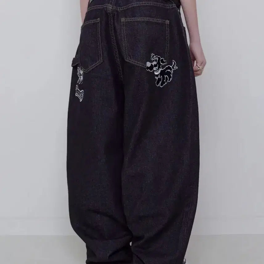 [BUNJANG] Retriever Club Wide Denim Pants / 와이드 데님 팬츠 리트리버 클럽