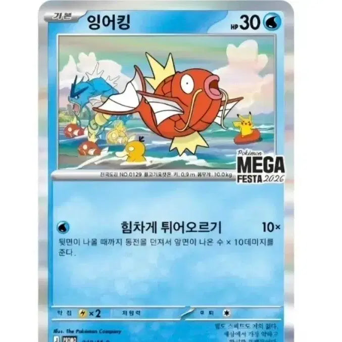 [BUNJANG] Pokemon Magikarp MEGA FESTA 2026 Card / 포켓몬 잉어킹 MEGA FESTA 2026 카드