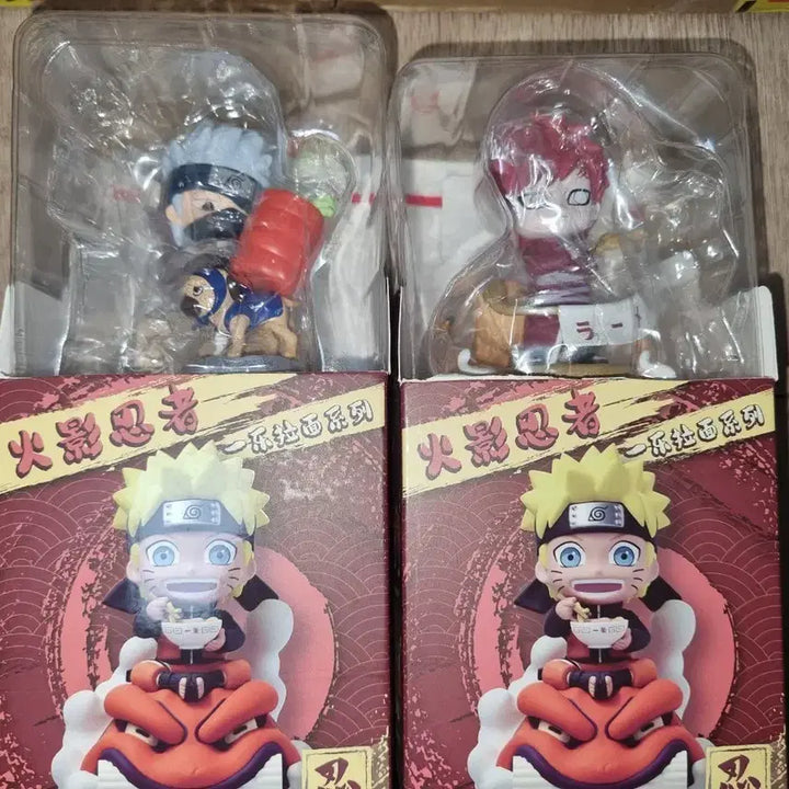 [BUNJANG] Naruto Ramen Figure Kakashi Gaara SD Version Unsealed / 나루토 피규어 라멘 카카시 가아라 비닐 미개봉 새상품