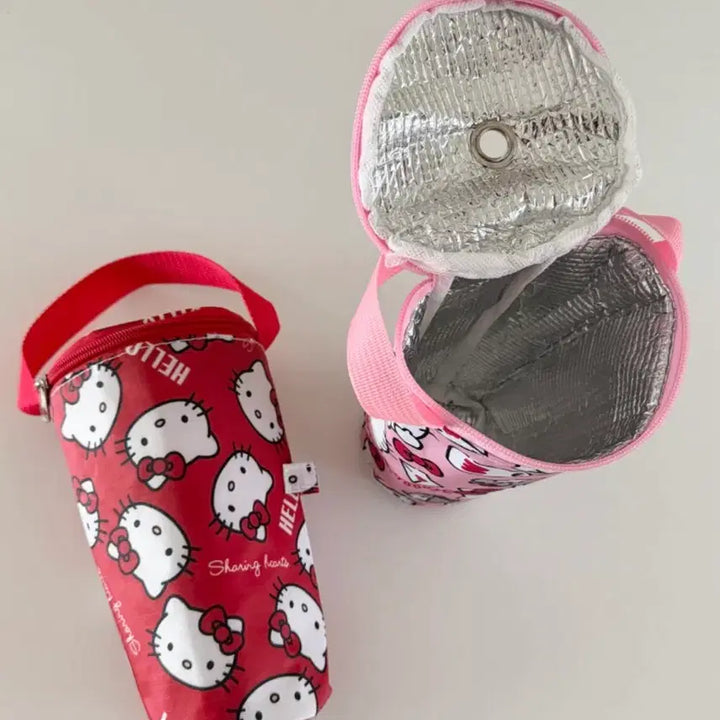 [BUNJANG] Hello Kitty Insulated Tumbler Bag Pink New / 키티텀블러보냉백 핑크 새상품