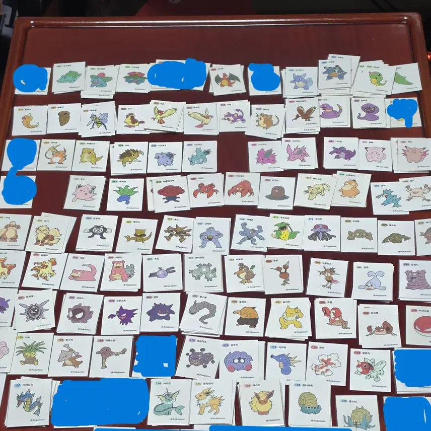 [BUNJANG] Pokemon Stickers (1st Gen) - Various Prices / 포켓몬 띠부씰 1세대 3자리&amp;4자리 팝니다