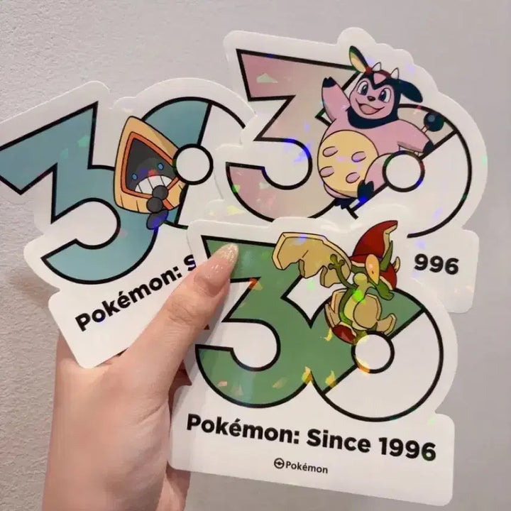 [BUNJANG] Miltank 30th Anniversary Holographic Sticker / 눈꼬마 애프룡 밀탱크 포켓몬 30주년 스티커