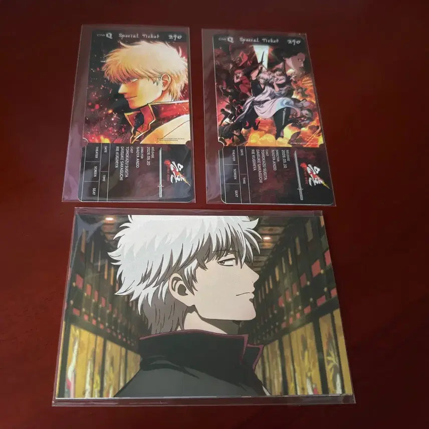 [BUNJANG] Gintama New Theatrical Edition Special Ticket Set &amp; Postcard Set / 신극장판 은혼 스페셜티켓 2종 1세트 + 엽서 3종