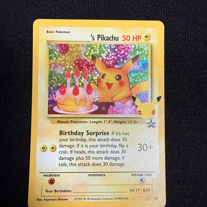 [BUNJANG] Pokemon Pikachu Birthday Promo North American Edition / 포켓몬카드 생일 피카츄 프로모 북미판