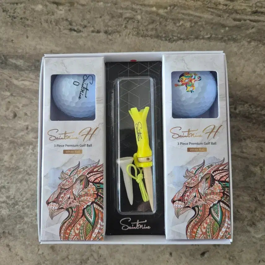 [BUNJANG] Saint Nine H Premium 3-Piece Golf Ball (6-Ball Set) with Tee Set / 세인트나인 H 프리미엄 3피스 골프공 6구와 티세트