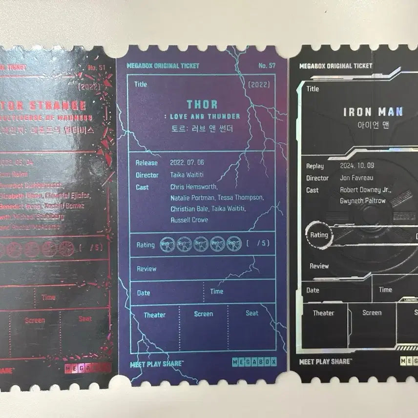 [BUNJANG] Marvel Series Original Ticket Set Bundle / 마블 시리즈 오리지널 티켓 세트 일괄
