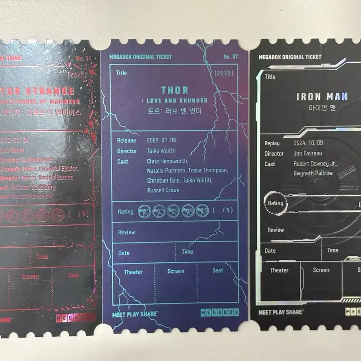 [BUNJANG] Marvel Series Original Ticket Set Bundle / 마블 시리즈 오리지널 티켓 세트 일괄