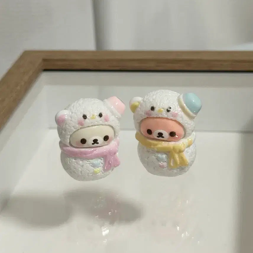 [BUNJANG] Rilakkuma Snowman Figurine Set / 리락쿠마 눈사람 피규어 세트