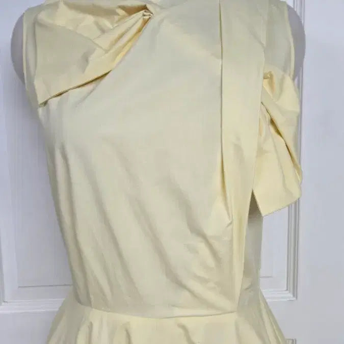 [BUNJANG] JE-IN Ribbon Dress Butter Yellow M / JE-IN 제인 리본  원피스