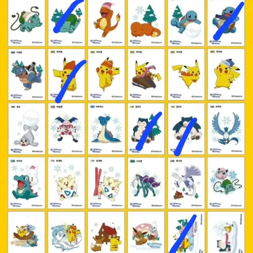 [BUNJANG] Pokemon Bread Stickers 3 Selectable - Chikorita, Blastoise, Togepi / 포켓몬띠부씰 호빵씰 3개 선택 리아코 거북왕 스키토게피 호빵띠부씰
