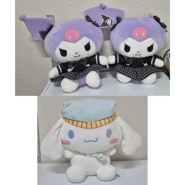 [BUNJANG] Kuromi Cinnamonroll Medium Plush Dolls / 쿠로미, 시나모롤 중형인형 판매
