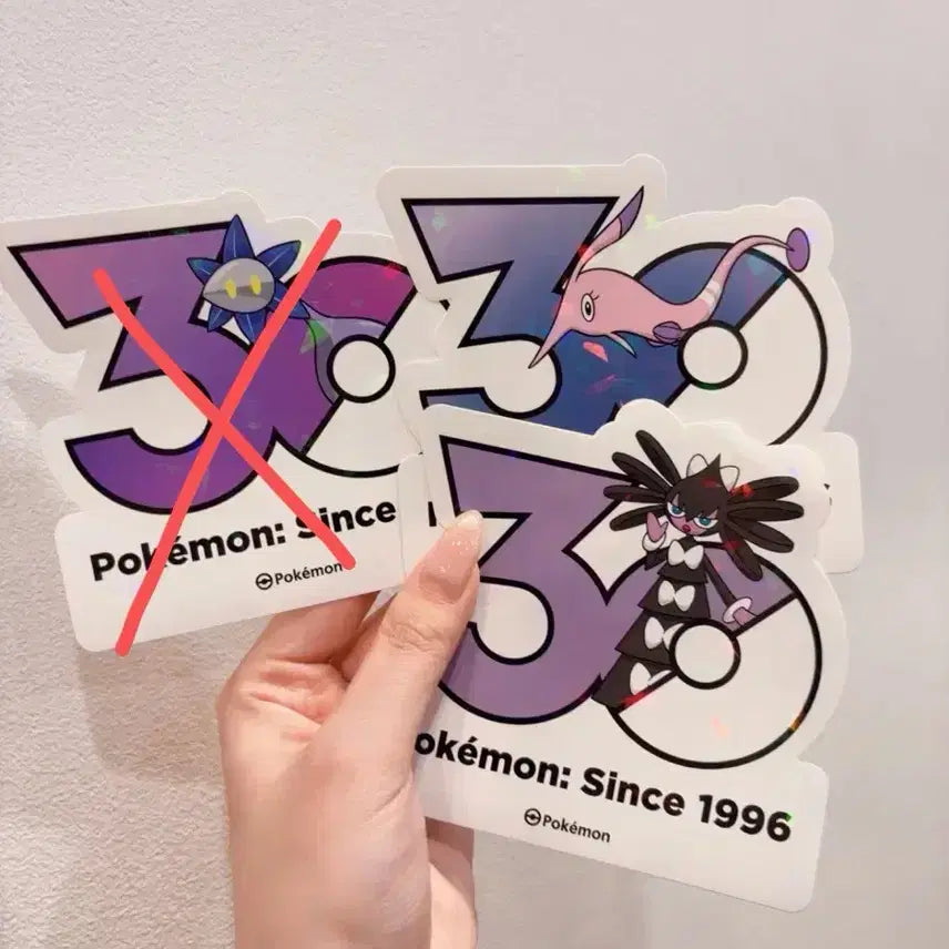 [BUNJANG] Pokemon 30th Anniversary Sticker - Pink (Godimozel) / 초롱순 분홍장이 고디모아젤 포켓몬 30주년 스티커