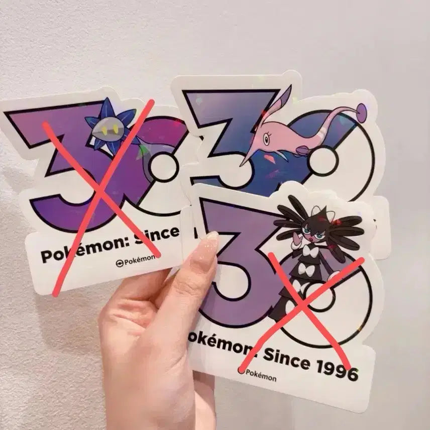 [BUNJANG] Pikachu 30th Anniversary Holographic Sticker / 초롱순 분홍장이 고디모아젤 포켓몬 30주년 스티커