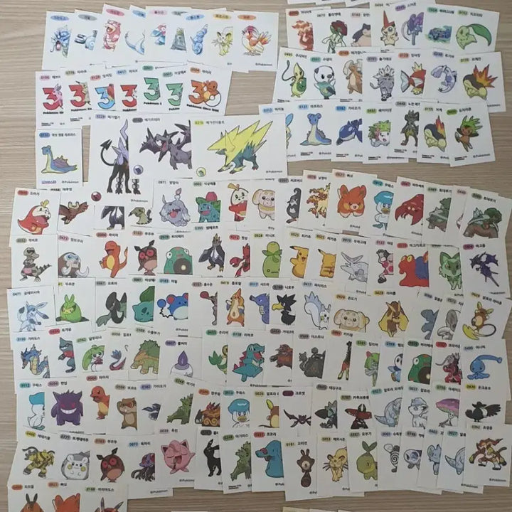 [BUNJANG] Pokemon Bread Stickers - Individual &amp; Bundle Set / 포켓몬 띠부씰 115개 일괄 판매합니다