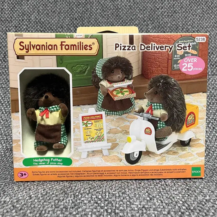 [BUNJANG] Sylvanian Families Hedgehog Pizza Delivery Set / 실바니안 고슴도치 피자배달