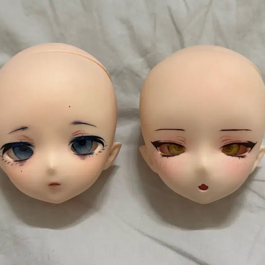 [BUNJANG] Mdd Compatible Emol Doll Heads (Miko &amp; Unknown Type) - 2 Types Bundle Set / Mdd호환 이모돌 막헤드 2종 일괄