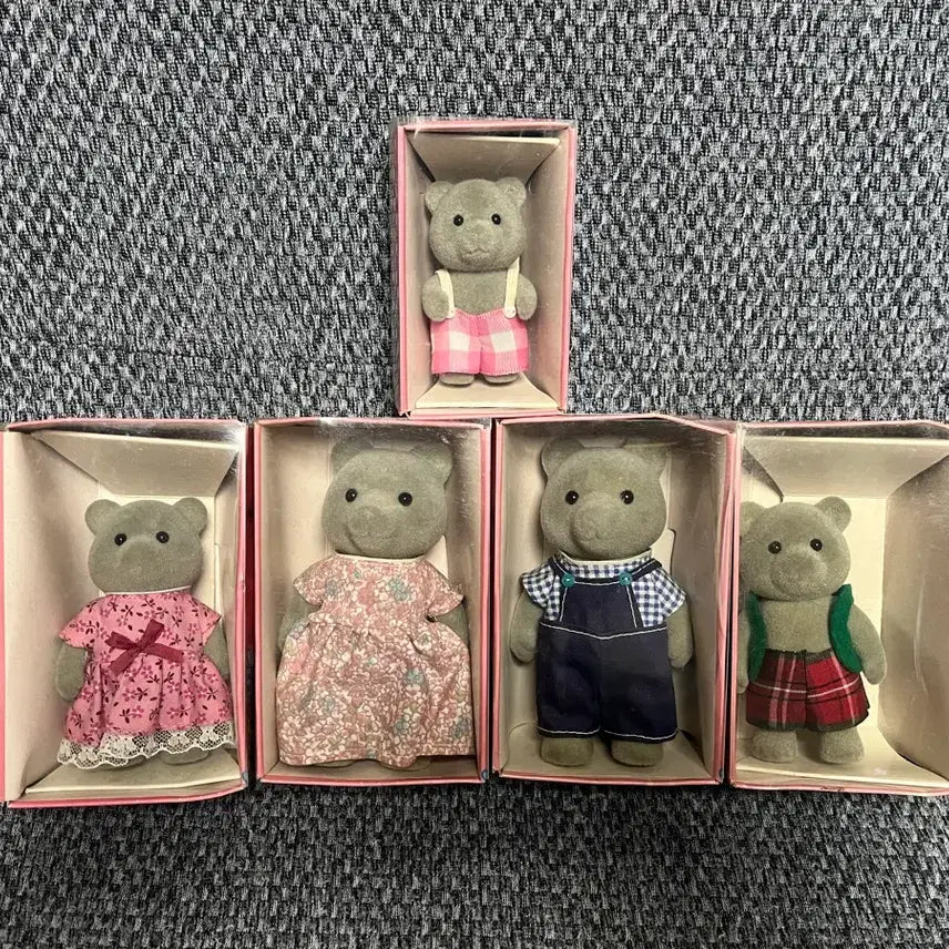 [BUNJANG] Sylvanian Families Old Early Gray Bear Family / 실바니안 올드 초기 회색곰 가족