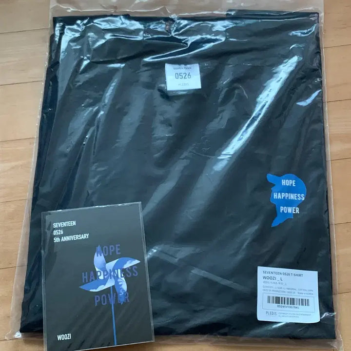 [BUNJANG] SEVENTEEN 5th Anniversary Woozi T-Shirt + Postcard Set (Size L) / 세븐틴 5주년 우지 티셔츠 + 엽서 L사이즈