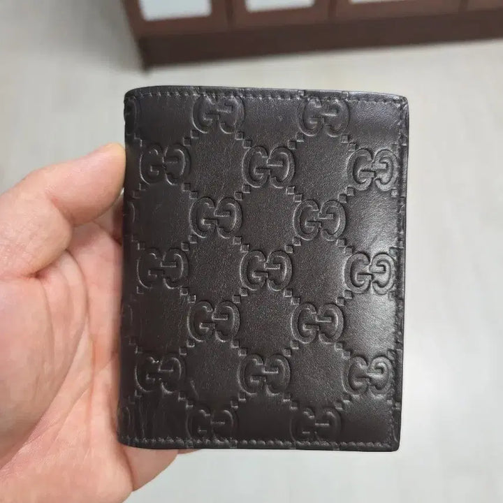 [BUNJANG] Gucci GG Logo Bifold Wallet Brown / 구찌 GG 로고 반지갑 브라운