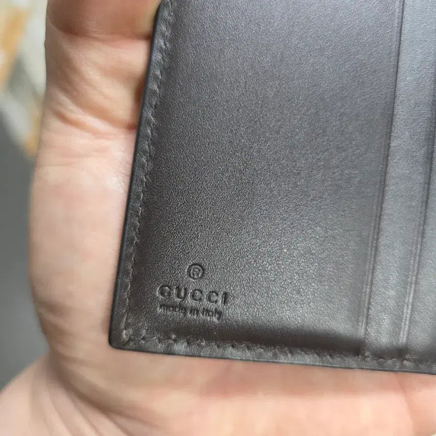 [BUNJANG] Gucci GG Logo Bifold Wallet Brown / 구찌 GG 로고 반지갑 브라운
